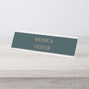 Benutzerdefinierter Name modern minimalistisch pro Schreibtischnamensplakette