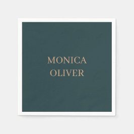 Benutzerdefinierter Name modern minimalistisch pro Serviette