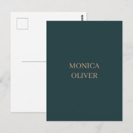 Benutzerdefinierter Name modern minimalistischer P Postkarte