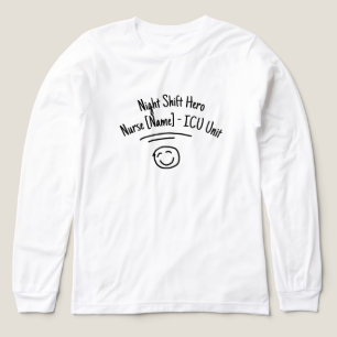 Benutzerdefinierter Name Nachtschicht Held ICU Kra Tri-Blend Shirt