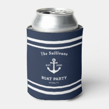 Benutzerdefinierter Name Navy-Anker-Boot-Party-Wie