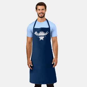 Benutzerdefinierter Name Navy BBQ Grill Schürze