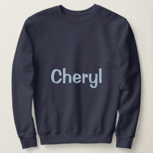 Benutzerdefinierter Name Navyblaue Frauen-Sweatjac Sweatshirt