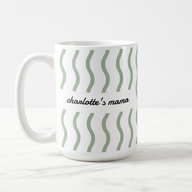 Benutzerdefinierter Name Neue Mutter Zukunft Mutte Kaffeetasse (Links)