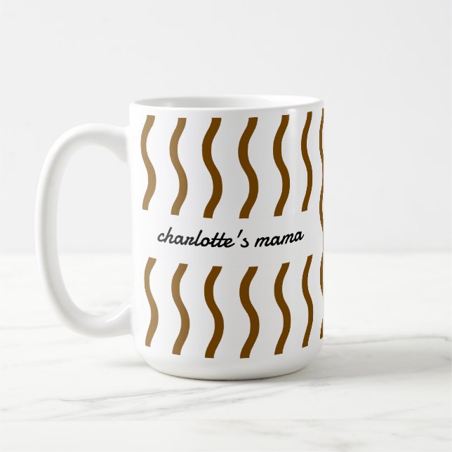 Benutzerdefinierter Name Neue Mutter Zukunft Mutte Kaffeetasse (Links)