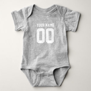 Benutzerdefinierter Name Nummer Baby-Fußball-Triko Baby Strampler