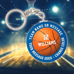 Benutzerdefinierter Name, Nummer, Teamname Basketb Schlüsselanhänger