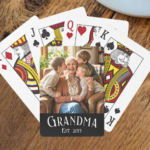 Benutzerdefinierter Name Oma Gründungsjahr Foto Spielkarten