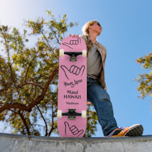Benutzerdefinierter Name, Ort & Farbe Shaka Skateboard