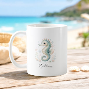 Benutzerdefinierter Name Ozean-Seepferdchen-Tasse Kaffeetasse