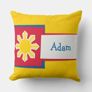 Benutzerdefinierter Name Philippine Sun Filipino Kissen