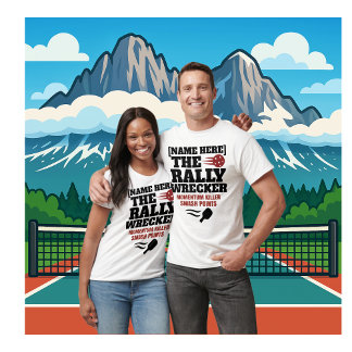 Benutzerdefinierter Name Pickleball Rally Wrecker T-Shirt
