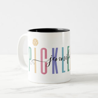 Benutzerdefinierter Name Pickleball-Tasse Bunte Pa Zweifarbige Tasse
