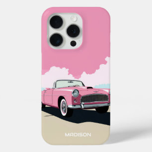 Benutzerdefinierter Name Pink Classic Car Case-Mate iPhone Hülle