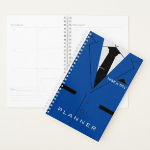 Benutzerdefinierter Name Planner Blue Anzug und Ne Planer