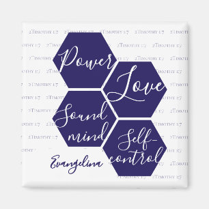 Benutzerdefinierter Name POWER LOVE SOUND MIND Chr Magnet