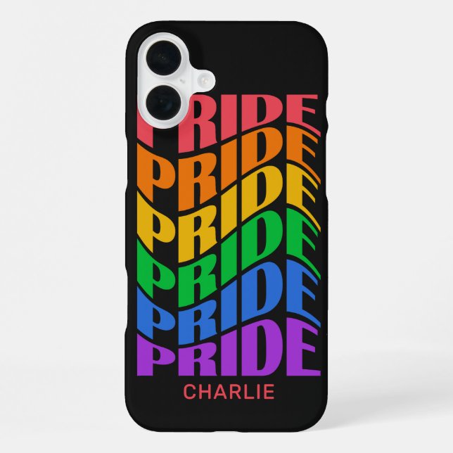 Benutzerdefinierter Name Pride iPhone 16 Plus Hülle (Rückseite)