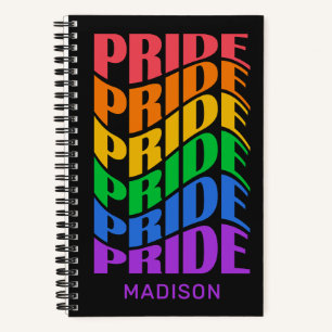 Benutzerdefinierter Name Pride Notizbuch