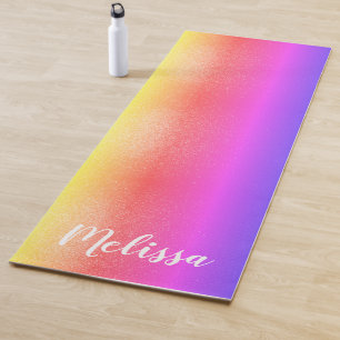 Benutzerdefinierter Name Regenbogen Yogamatte