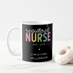 Benutzerdefinierter Name Registered Nurse RN Nurse Kaffeetasse