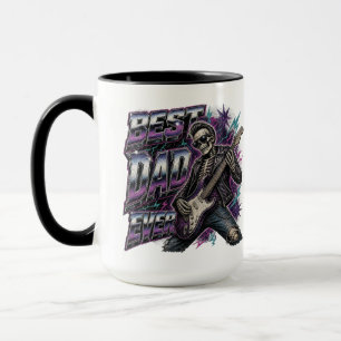 Benutzerdefinierter Name Rocker Dad Bester Dad All Tasse