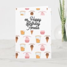 Benutzerdefinierter Name Rosa Cupcake und Schwarzk