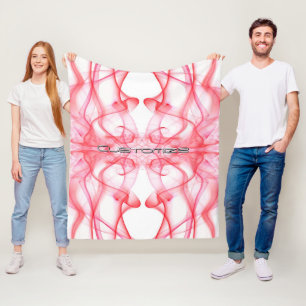 Benutzerdefinierter Name Roter Rauch Symmetrisch W Fleecedecke