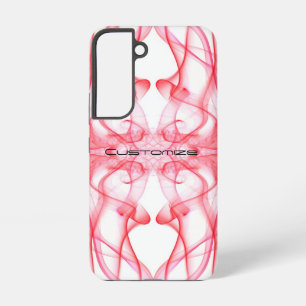 Benutzerdefinierter Name Roter Rauch Symmetrisch W Samsung Galaxy Hülle