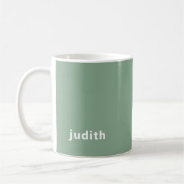 Benutzerdefinierter Name Sage Green Tasse | Person