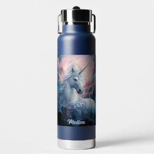 Benutzerdefinierter Name Schöner Einhorn Trinkflasche