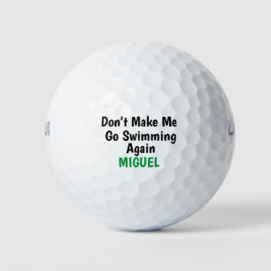 Benutzerdefinierter Name Schwimmen gehen lustig ve Golfball
