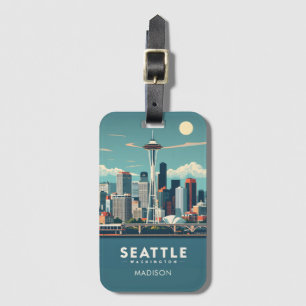 Benutzerdefinierter Name Seattle Washington Gepäckanhänger