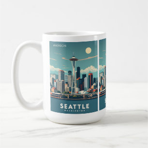 Benutzerdefinierter Name Seattle Washington Kaffeetasse