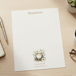 Benutzerdefinierter Name, Social Handle und Websit Briefbogen