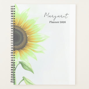Benutzerdefinierter Name Sonnenblumen-Blumenplaner Planer