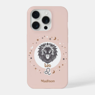 Benutzerdefinierter Name Sternzeichen Löwe iPhone 15 Pro Hülle