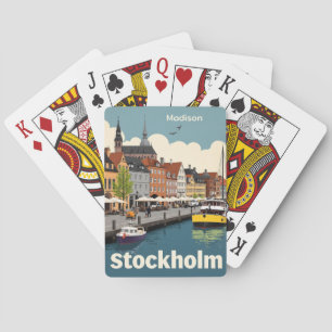 Benutzerdefinierter Name Stockholm Schweden Spielkarten