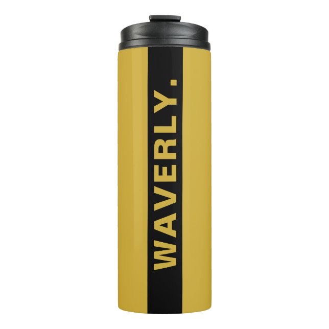 Benutzerdefinierter Name Stylish Metallic Gold The Thermosbecher (Vorderseite)