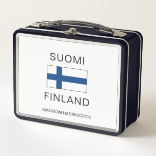 Benutzerdefinierter Name Suomi Finnland Metall Brotdose