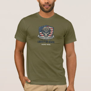 Benutzerdefinierter Name Taktischer Totenkopf 250 T-Shirt