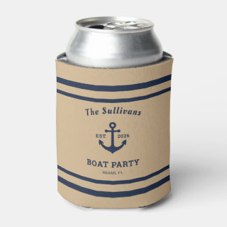 Benutzerdefinierter Name Tan Anker Boot Party Wied Dosenkühler