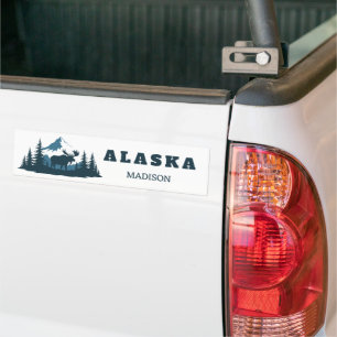 Benutzerdefinierter Name & Text ALASKA Autoaufkleber