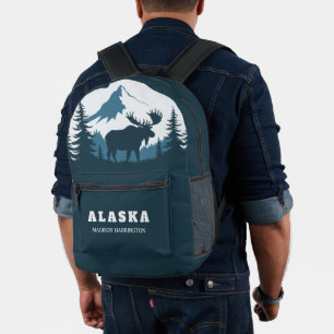 Benutzerdefinierter Name & Text ALASKA Bedruckter Rucksack
