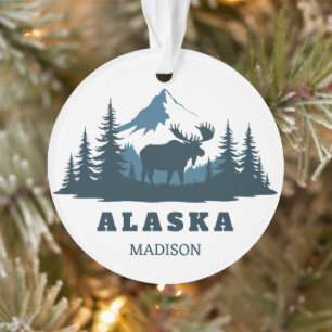 Benutzerdefinierter Name & Text ALASKA Ornament