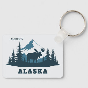 Benutzerdefinierter Name & Text ALASKA Schlüsselanhänger