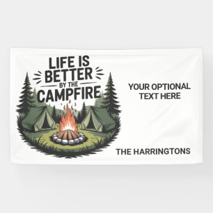 Benutzerdefinierter Name & Text Camping Banner