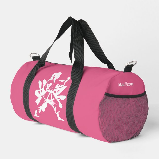 Benutzerdefinierter Name, Text & Farbe Kampfsport Duffle Bag (Rechte Ecke)