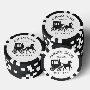 Benutzerdefinierter Name, Text & Farbe Mackinac Is Pokerchips