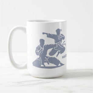 Benutzerdefinierter Name & Text Kampfsport Kaffeetasse