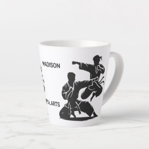 Benutzerdefinierter Name & Text Kampfsport Milchtasse